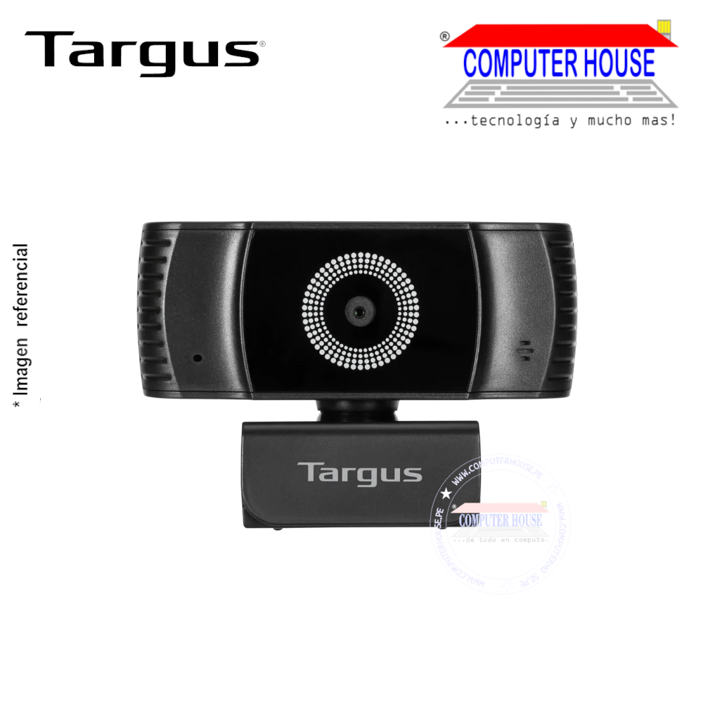 Cámara TARGUS Webcam Plus Full HD 1080P USB con enfoque automático Black (AVC042GL)