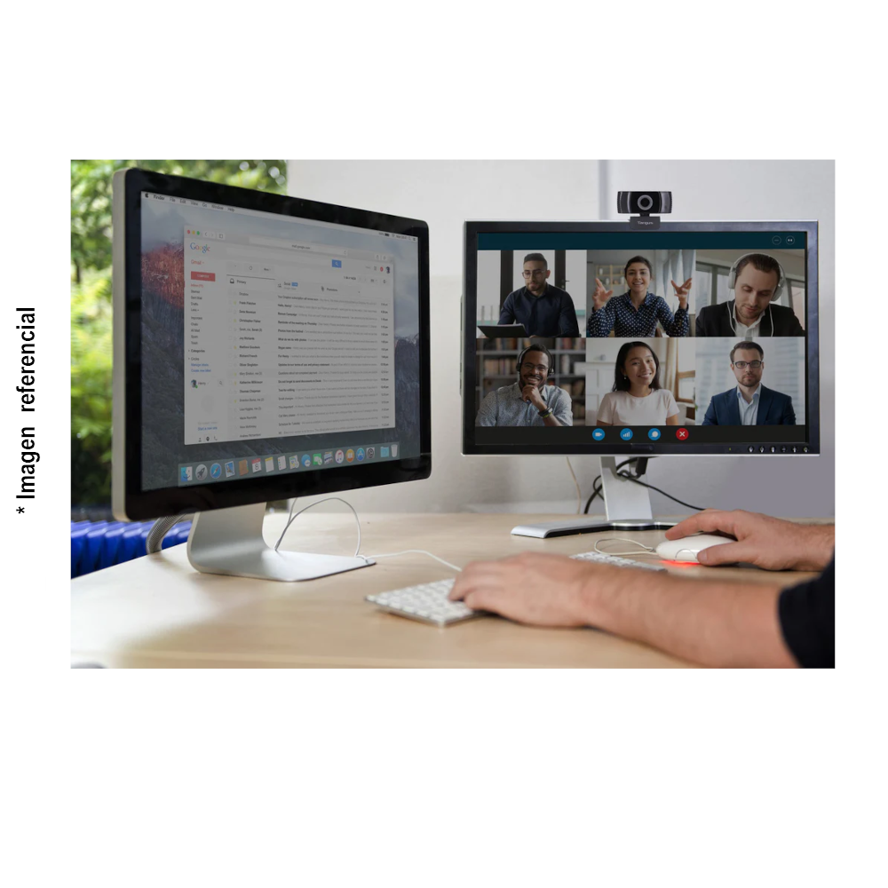 Cámara TARGUS Webcam Plus Full HD 1080P USB con enfoque automático Black (AVC042GL)