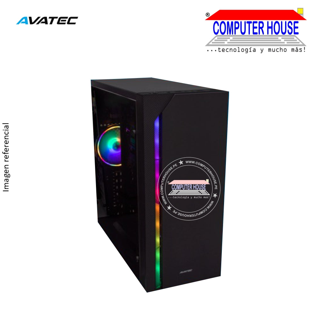 AVATEC 3241B case with 350W real source, transparent side RGB.