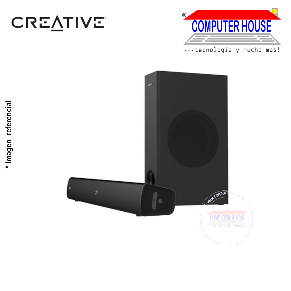 Speakers CREATIVE STAGE V2 Sound Bar 2.1 160W Bluetooth USB Black (51MF8375AA001)