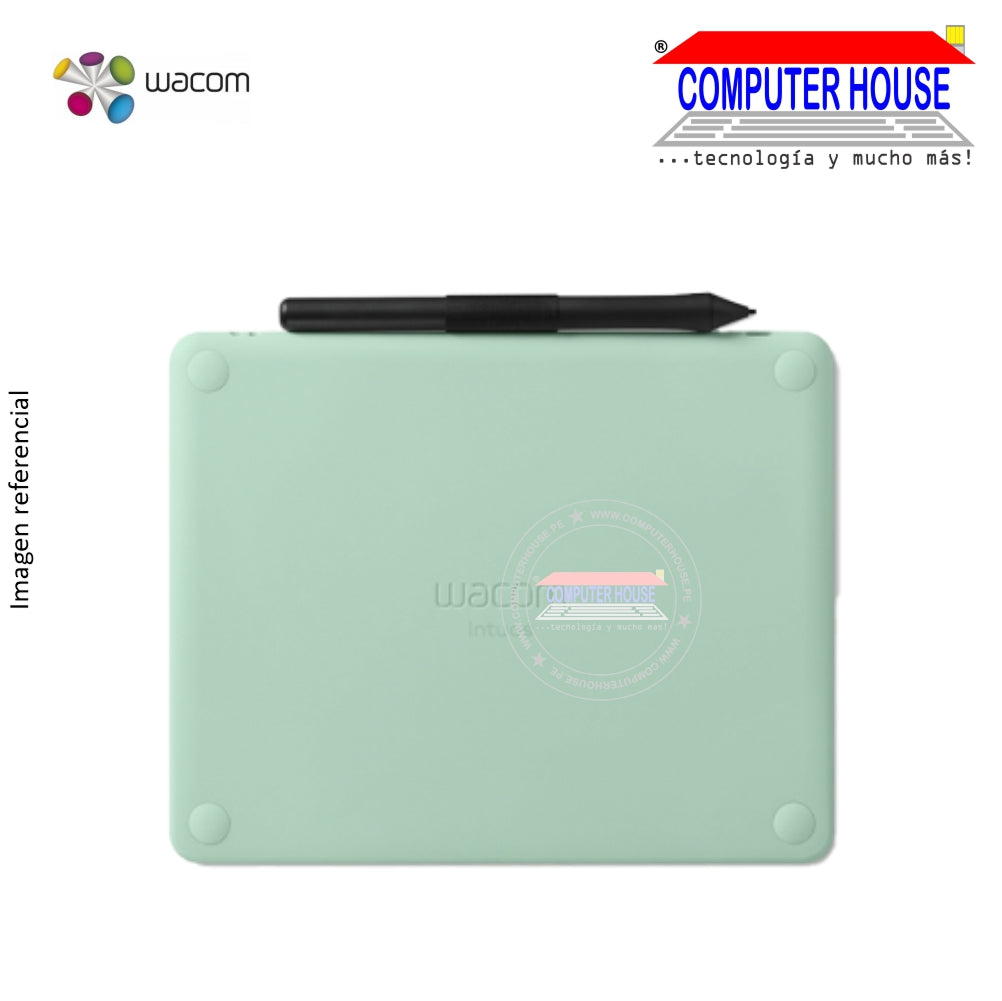 WACOM Intuos 10.4" x 7.8" Medium Wireless Pen Tablet, Pistachio Green (CTL6100WLE0)