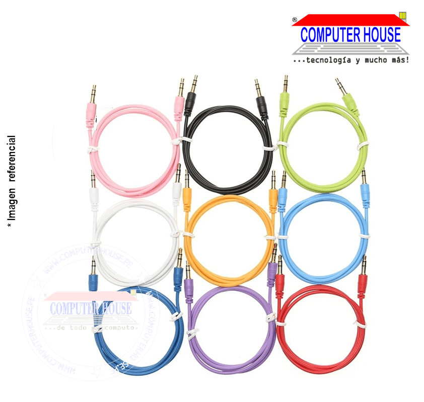 Audio Auxiliary Cable Male to Male Audio Cable colors (unit)
