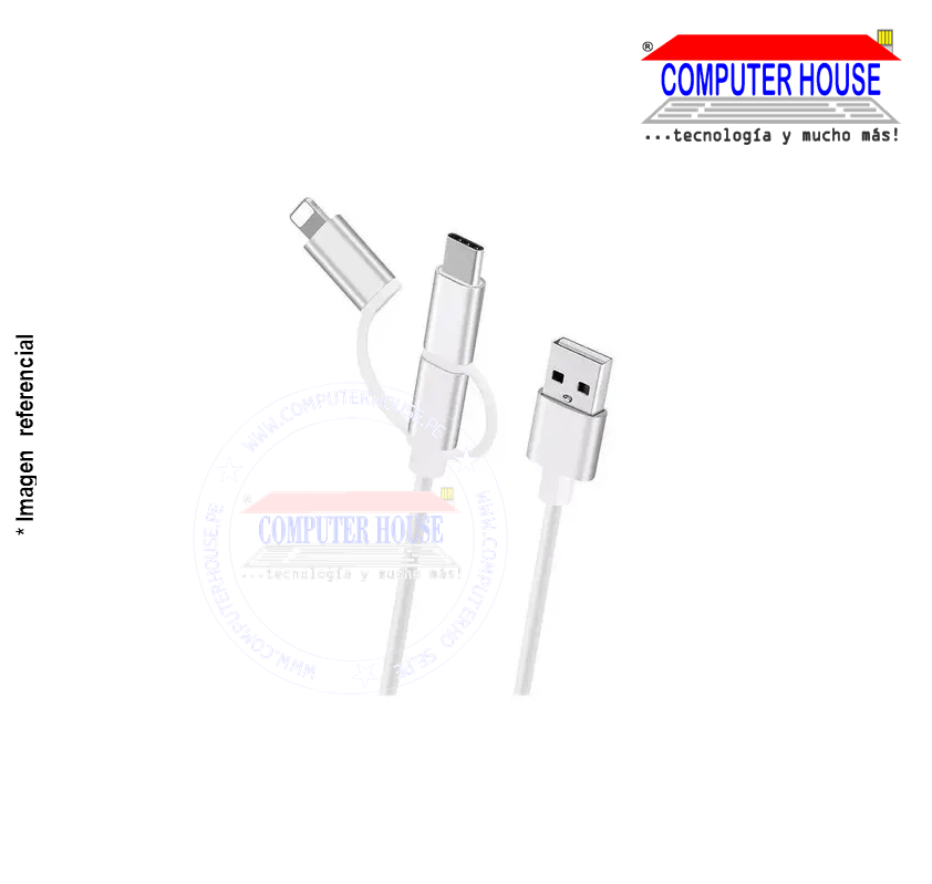 Cable para smartphone Iphone y micro USB (V8)