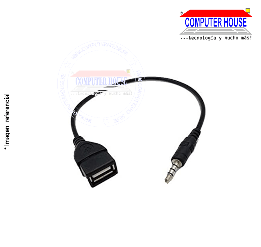 Cable USB Hembra a Auxiliar Macho
