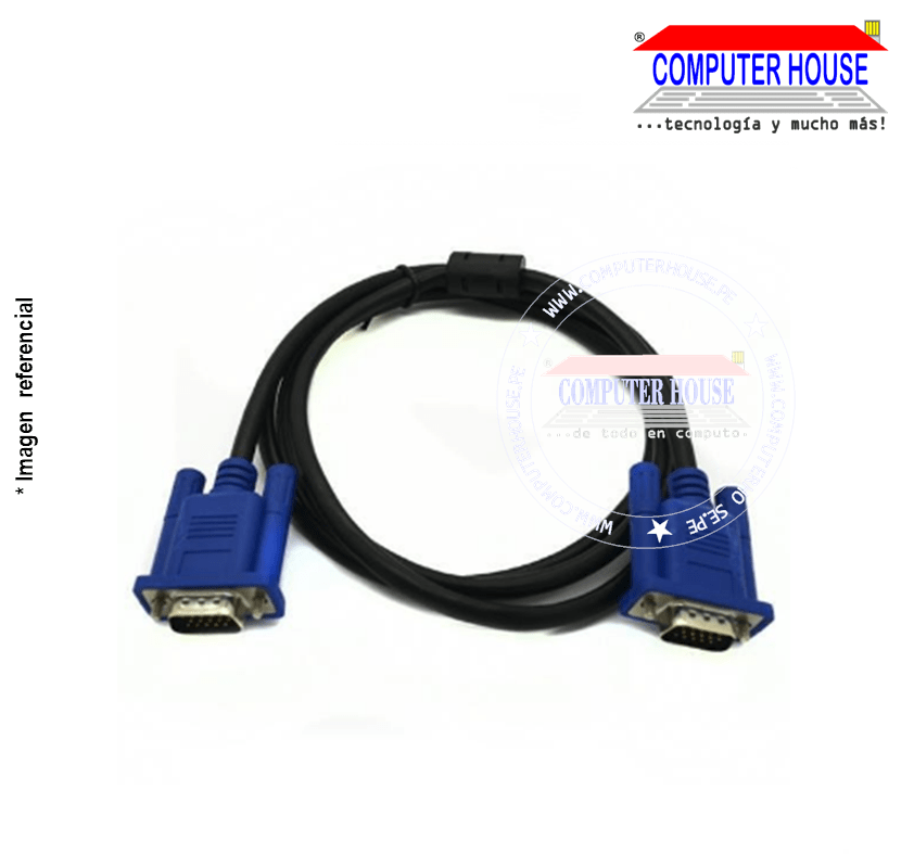Cable de video VGA genérico, 1.2 metros.
