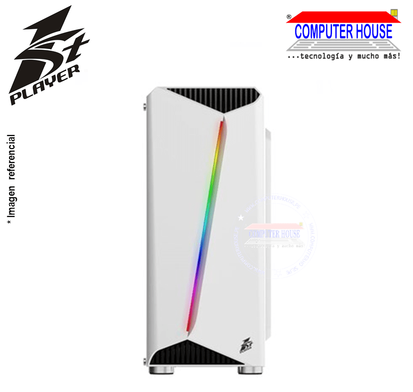 Case 1St Player R3, White, WITHOUT SOURCE, transparent side, RGB.