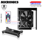 Case MICRONICS FNTC8006 Geometric Fanatic, Black, WITHOUT SOURCE, transparent side, RGB.