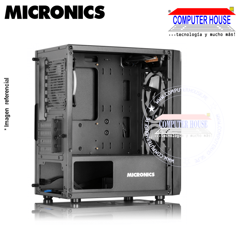 Case MICRONICS GC700 Sparko rainbow, Black, WITHOUT SOURCE, transparent side, RGB.