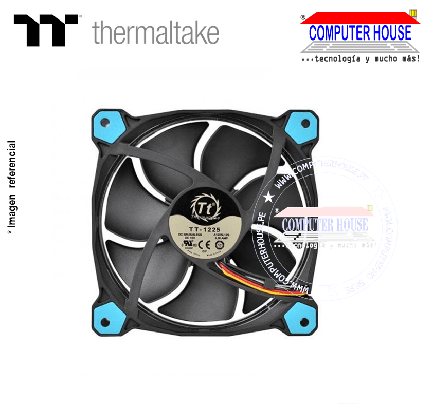 Cooler para Case THERMALTAKE Riing 14, LED Blue (140x140x25mm)