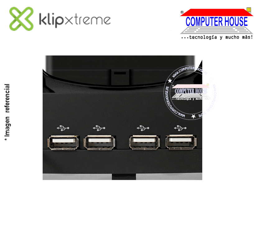 Cooler para Laptop KLIP XTREME KNS-110B hasta 17" 4 Ptos. USB 1nivel de inclinación.