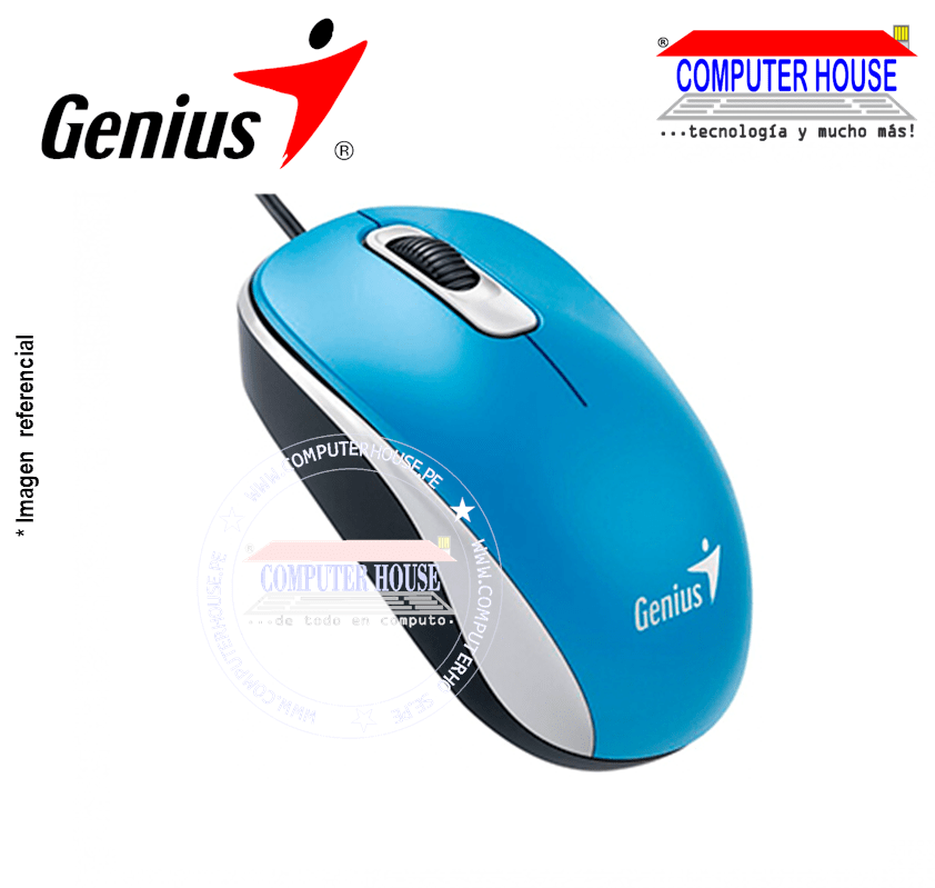 GENIUS Mouse alámbrico DX-110 Óptico 1000 DPI (31010116103) conexión USB.