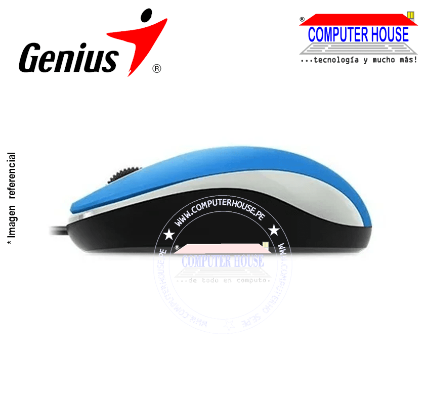 GENIUS Mouse alámbrico DX-110 Óptico 1000 DPI (31010116103) conexión USB.
