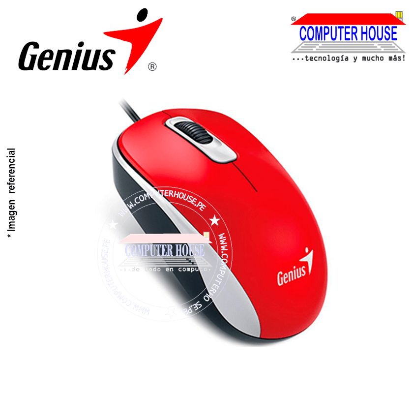 GENIUS DX-110 USB Optical Wired Mouse 1000 DPI, USB-A Connection.