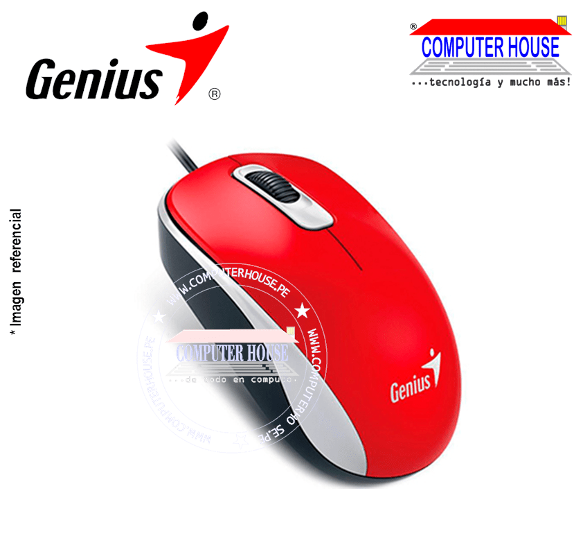 GENIUS Mouse alámbrico DX-110 USB Óptico 1000 DPI (31010116104) conexión USB.
