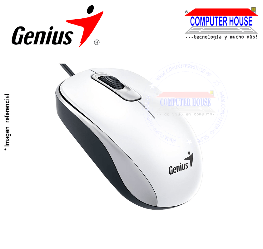 GENIUS Mouse alámbrico DX-110 USB Óptico 1000 DPI (31010116102) conexión USB.
