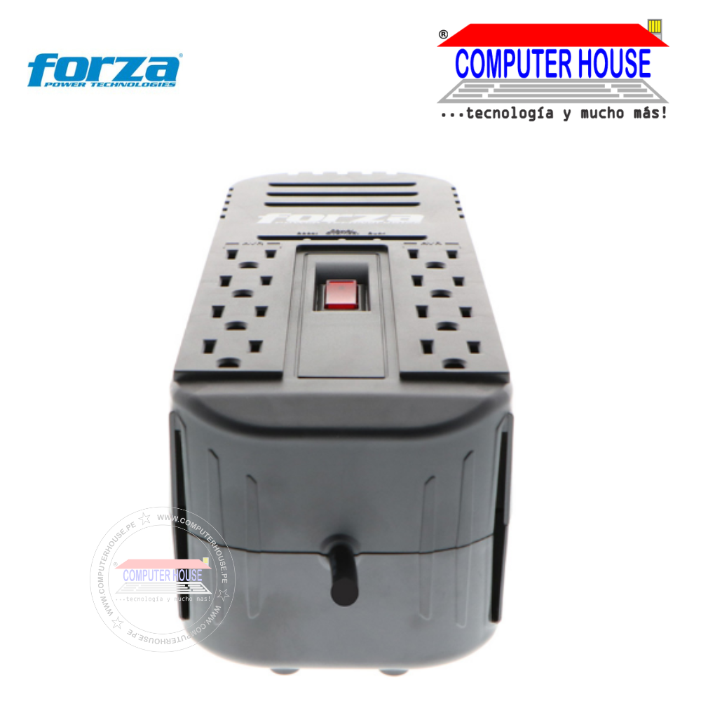 FORZA 2200VA 1100W stabilizer, 8 out, RJ11-220V consumption, FVR-2202. 