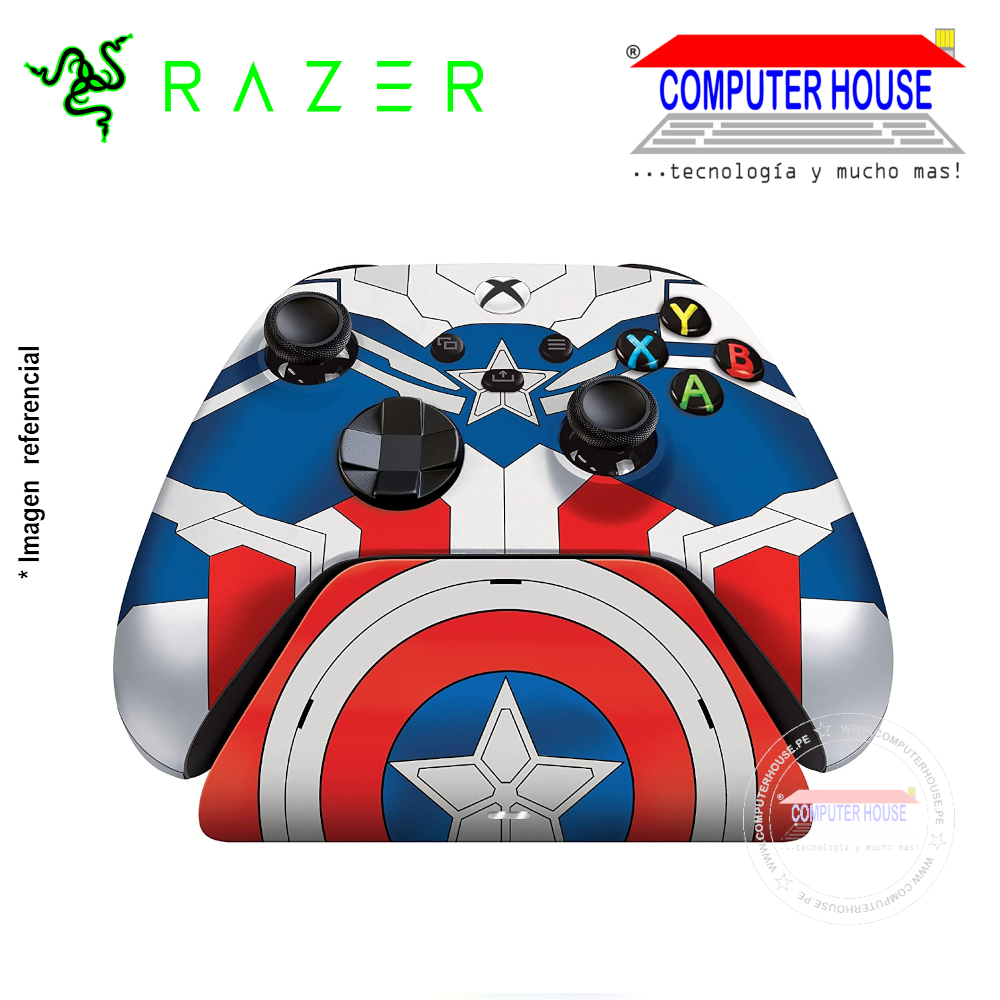Gamepad inalámbrico RAZER PC/XB + quick charge stand Capitán América Edición Limitada (ELMVXBWCR-0UCPO)