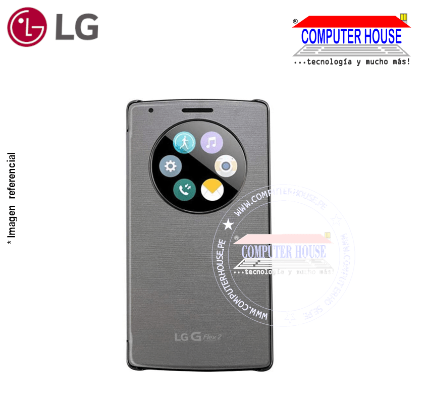Case / Housing Case LG Quick Circle Silver, for G Flex 2