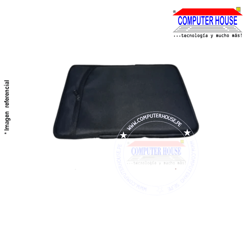 14.1" Laptop Sleeve, with handle and zipper, assorted colors.