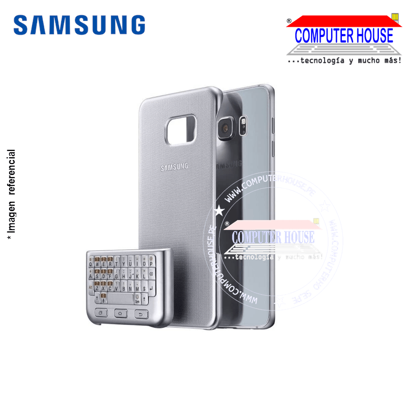 Case / Housing SAMSUNG Galaxy S6 Edge+ Keyboard cover Silver