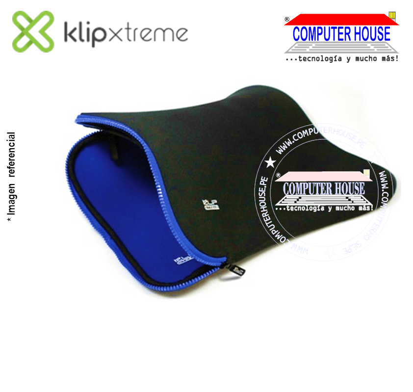 KLIP XTREME KNS-115BL Reversible Laptop Case up to 15.6" black/blue