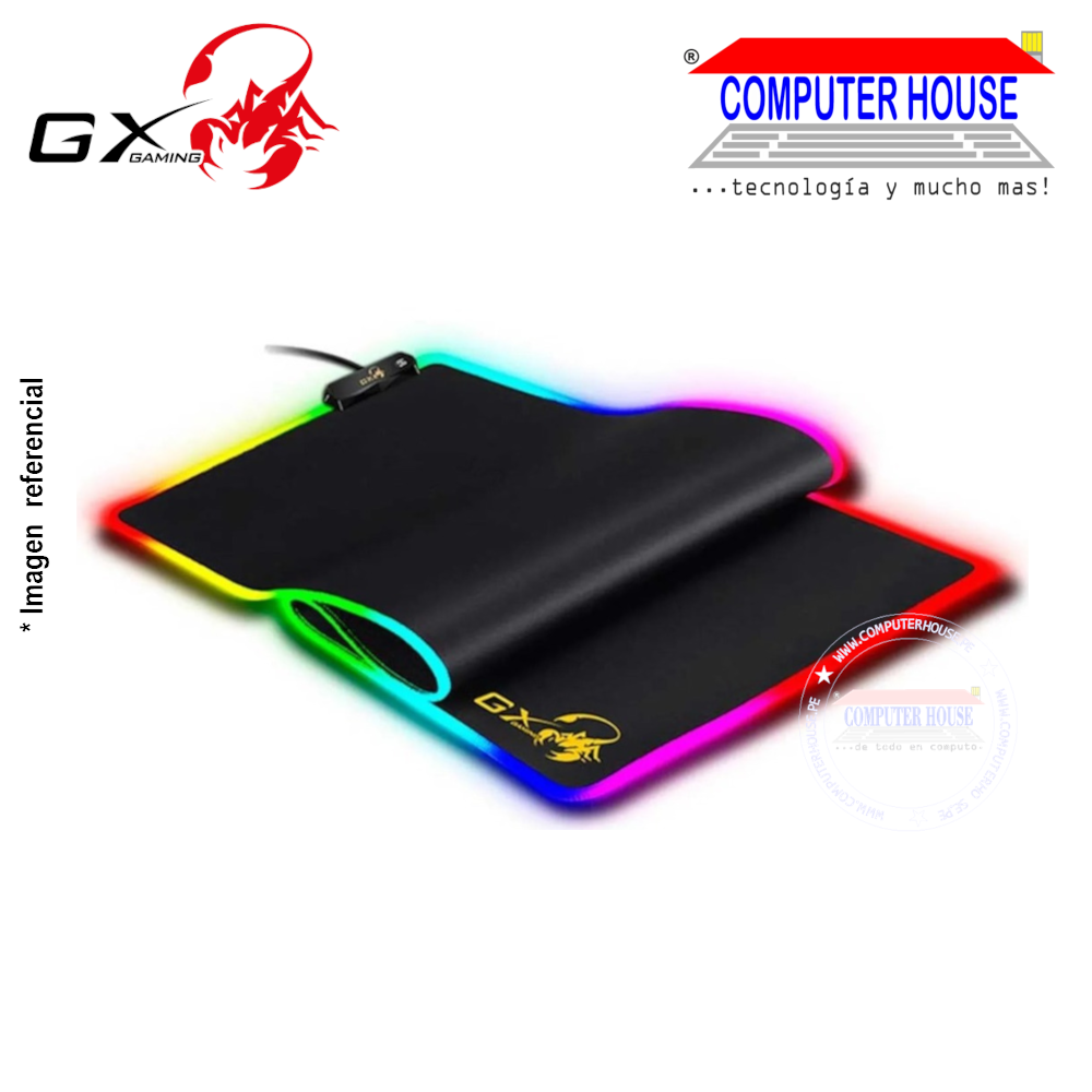 GENIUS GX Illuminated PadMouse GX-PAD 800S, RGB, Black. 