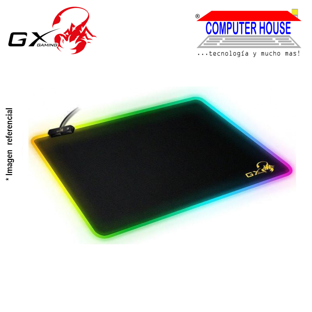 PadMouse Iluminado GENIUS GX GX-PAD 500S, RGB, Negro.