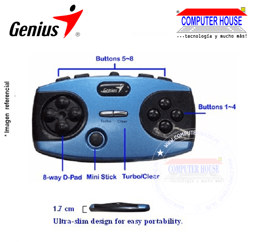 GENIUS Maxfire Minipad Pro USB Gamepad - OUTLET