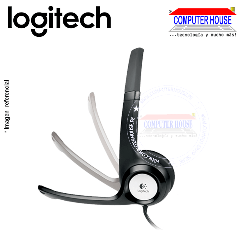 Audífonos alámbrico LOGITECH H390, con micrófono tipo operadora, USB (981-000014)