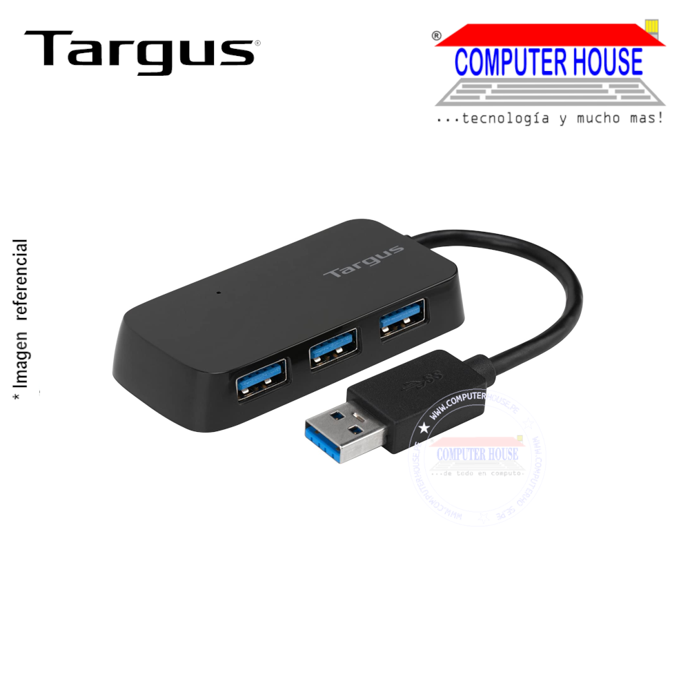 HUB TARGUS USB 4 puertos USB 3.0 Negro (ACH124US)