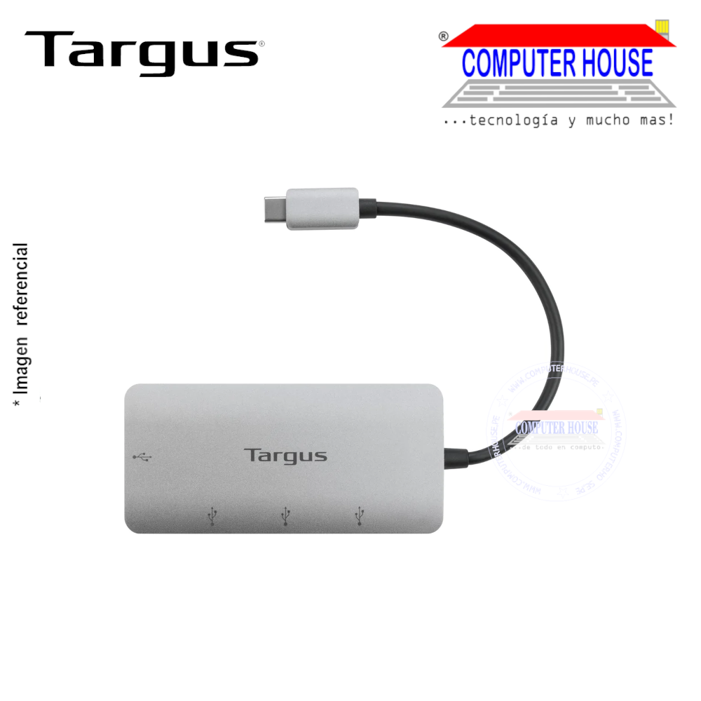 Hub TARGUS USB-C  4-Port USB-A 3.0 Gray (ACH226BT)