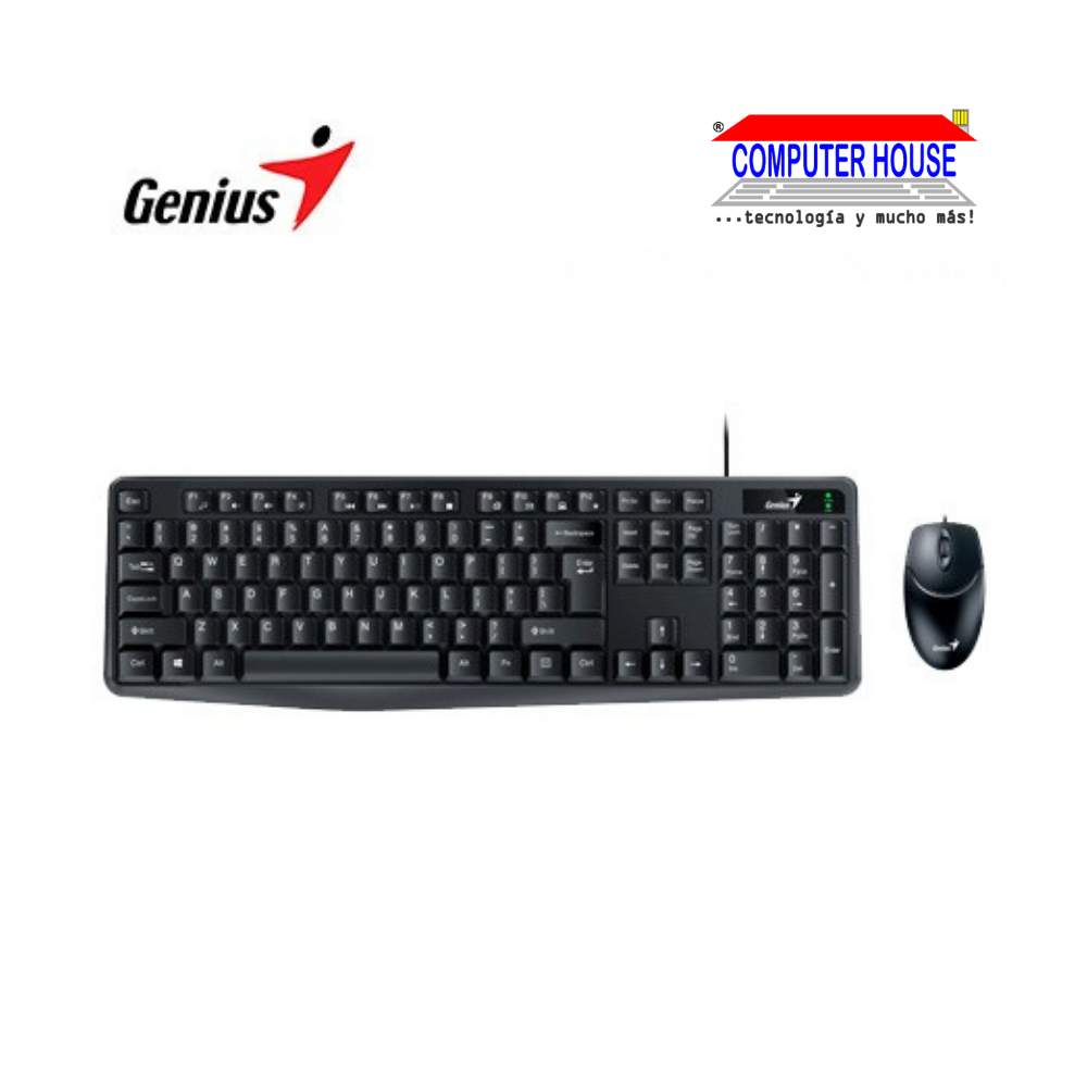 GENIUS KM-170 Wired Keyboard + Mouse Kit, USB-A Connection.