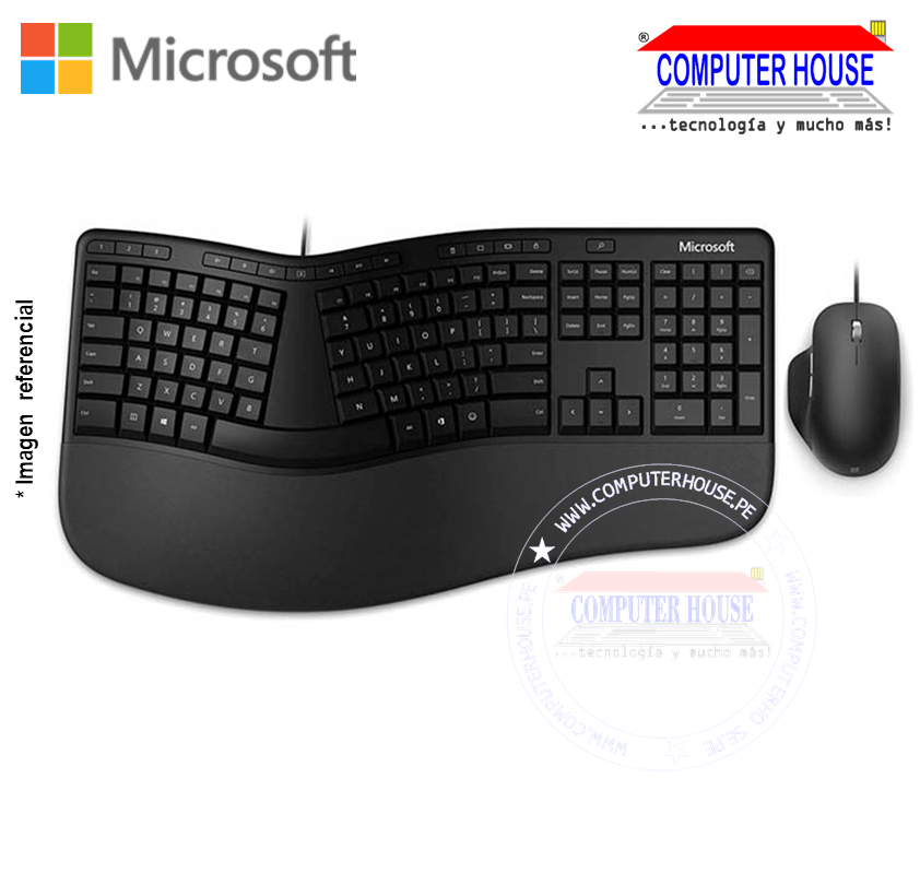 Microsoft kit teclado y ratón ergonómico inalámbrico hotsell
