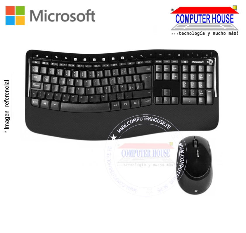 MICROSOFT Kit inalámbrico teclado mouse Comfort Desktop 5050 (PP4-00004) conexión USB WI-FI.
