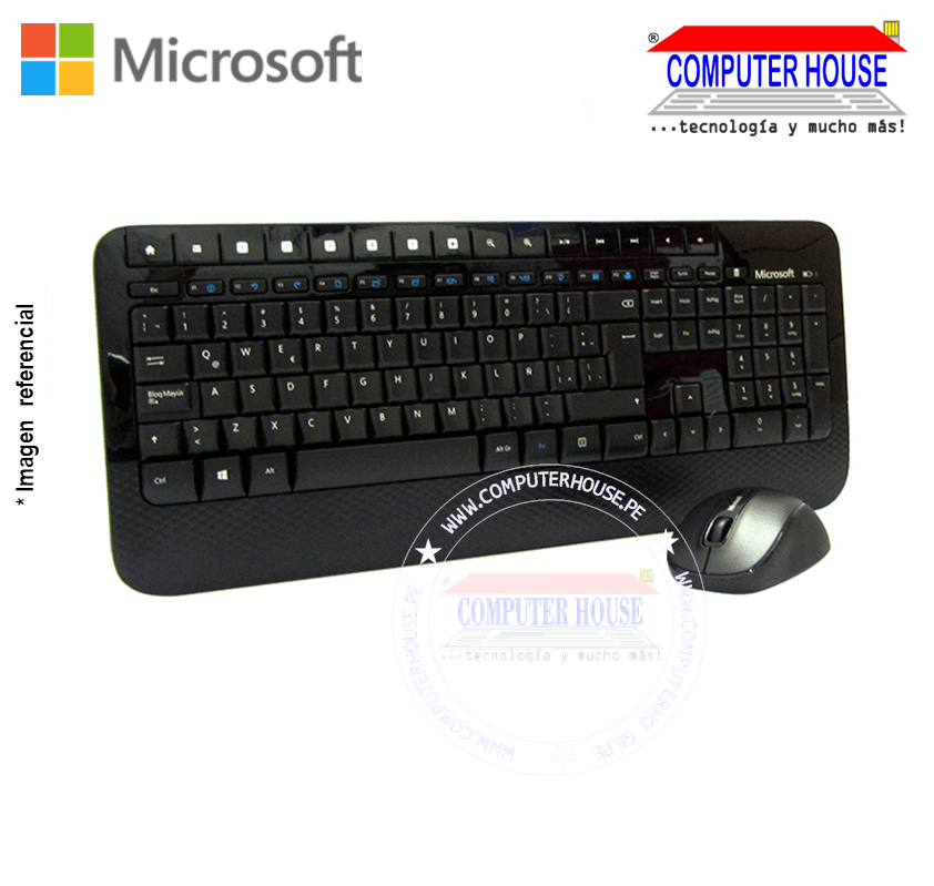 MICROSOFT Kit inalámbrico teclado mouse Desktop 2000 (M7J-00004) conexión USB WI-FI.