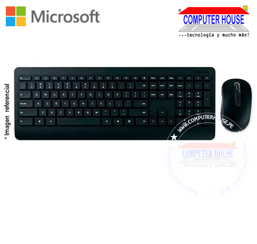 MICROSOFT Kit inalámbrico teclado mouse Desktop 900 (PT3-00004) conexión USB.