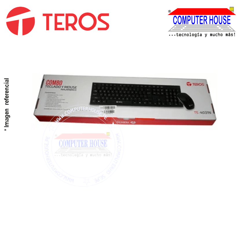 TEROS Kit inalámbrico Teclado Mouse TE-4031N conexión USB.