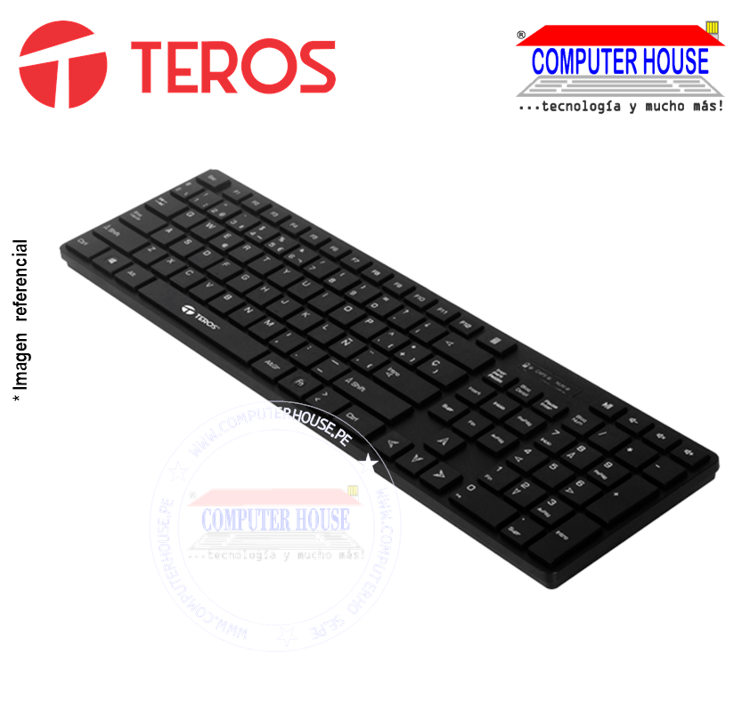 TEROS Kit inalámbrico Teclado Mouse TE-4070N conexión USB.