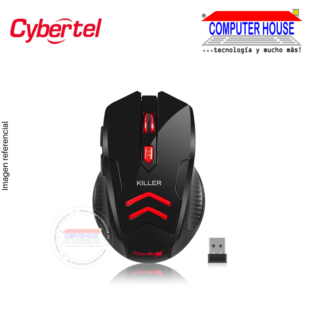 CYBERTEL Mouse inalámbrico Gamer MG701 Killer conexión USB.