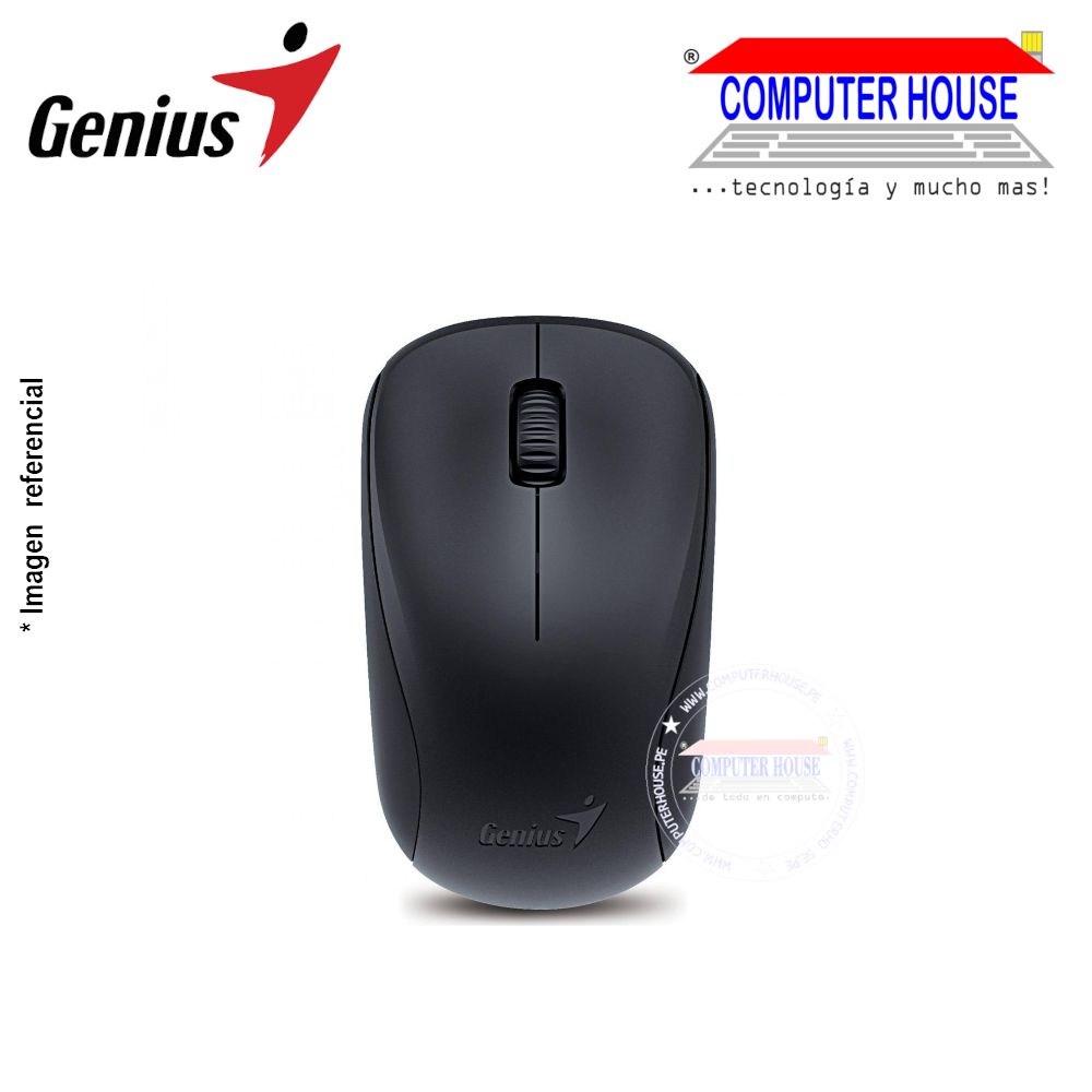 GENIUS NX-7000 Wireless Mouse, Blueeye, Black, USB Receiver. 