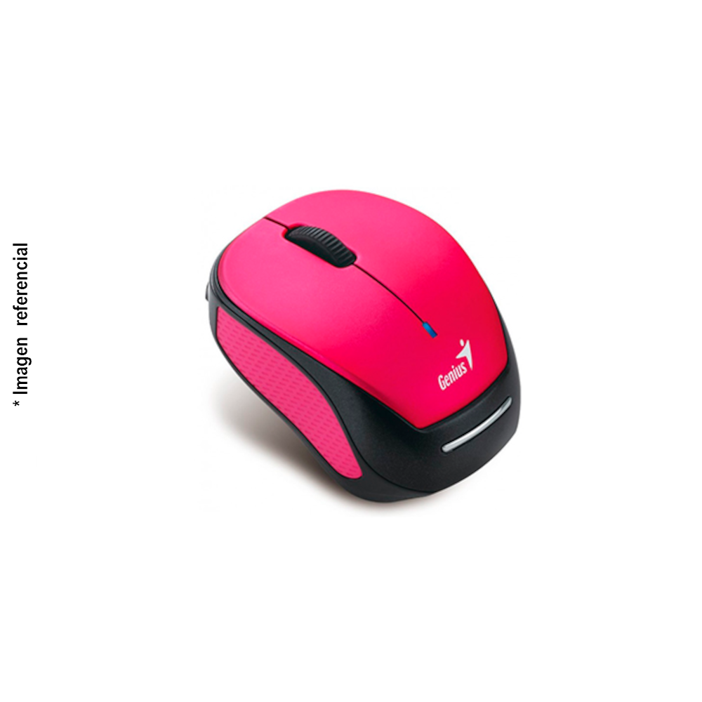 Mouse Inalámbrico GENIUS Micro Traveler 9000R, Recargable, Rosado, Receptor USB.