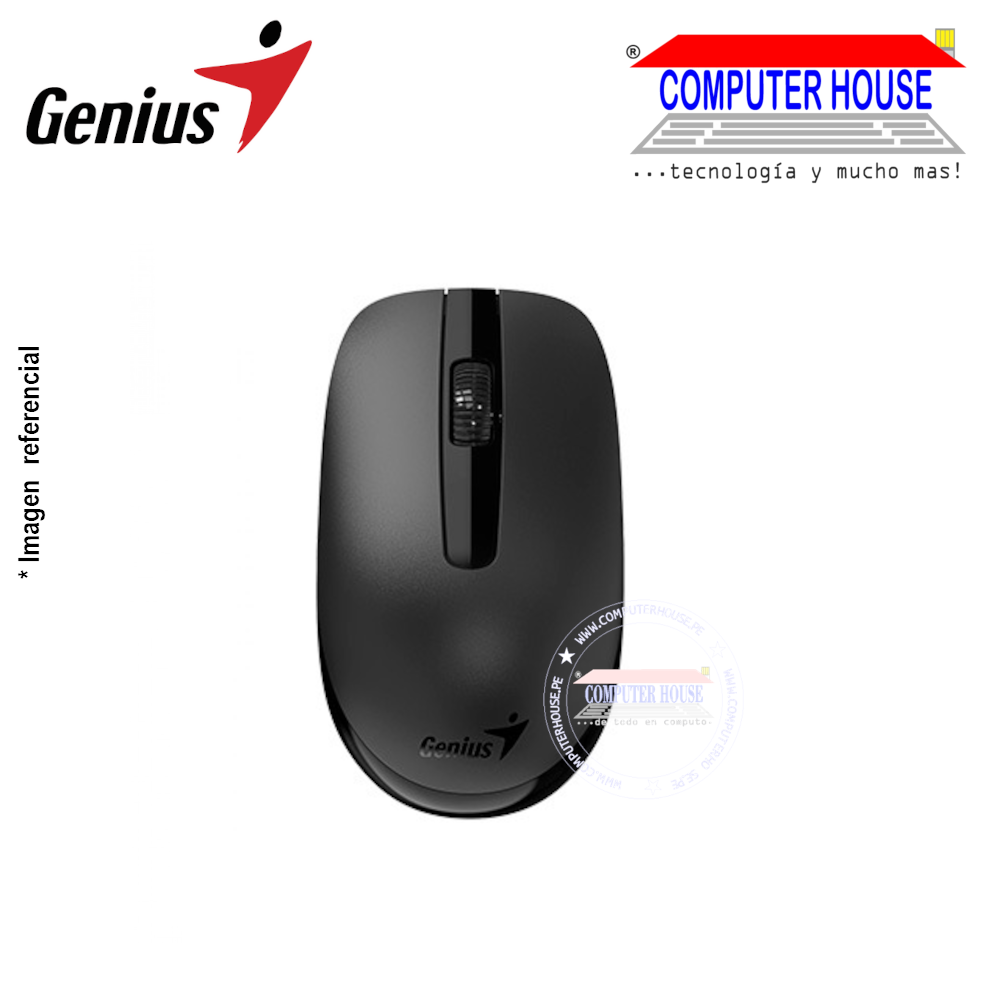 GENIUS NX-7007 Wireless Mouse, Blueeye, Black, USB Receiver.