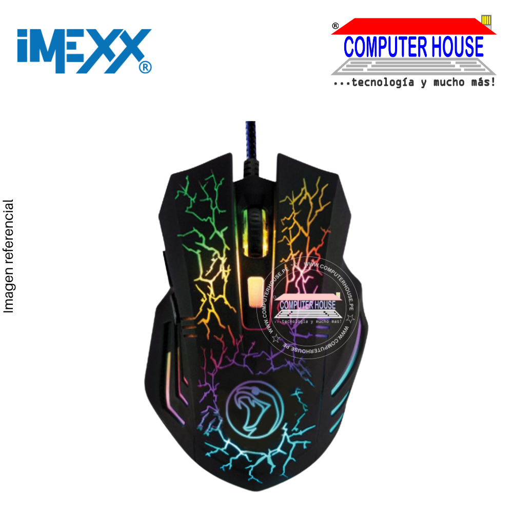 IMEXX Mouse alámbrico Gamer VENOM conexión USB.