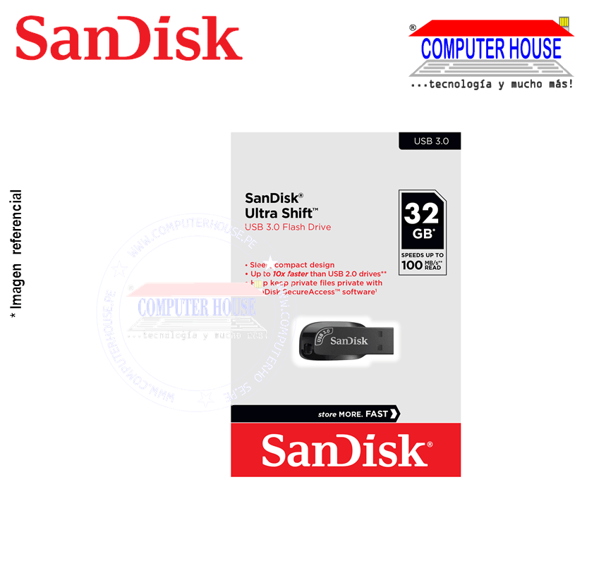 Memoria USB SANDISK 32GB Ultra Shift 3.0