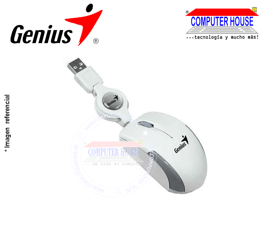 GENIUS Mouse alámbrico Micro Traveler V2 (31010125104) conexión USB.