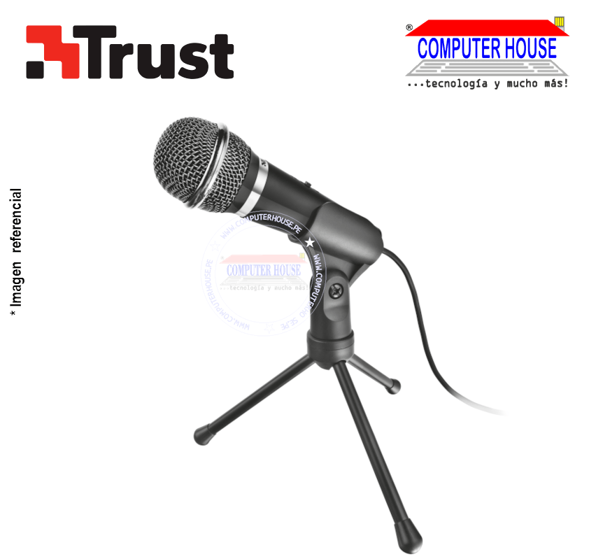 Trust 21671 micrófono Negro Micrófono para PC