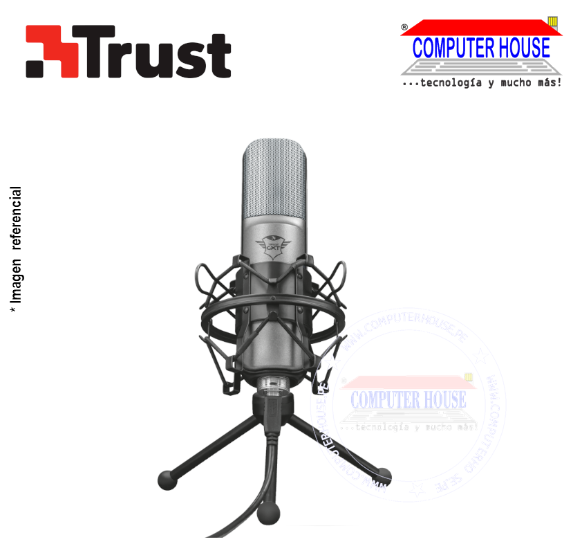 TRUST Lance GXT242 Streaming Microphone, with tripod.