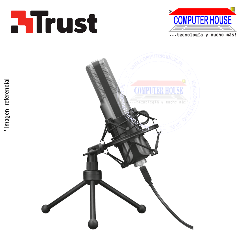 TRUST Lance GXT242 Streaming Microphone, with tripod.