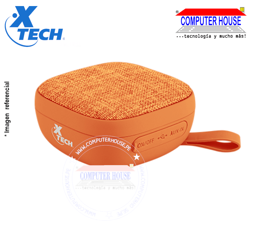 Parlante Bluetooth XTECH Yes, Orange con micrófono (XTS-600OR)