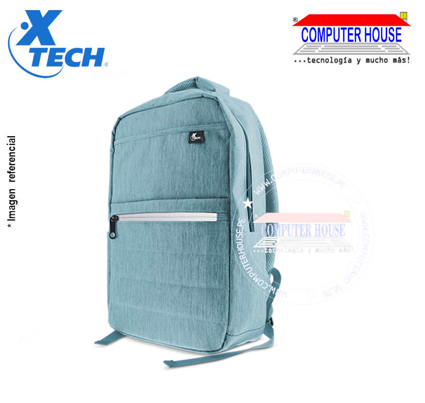 XTECH Exeter 214AQ Laptop Backpack, up to 15.6" Color: Aquamarine.